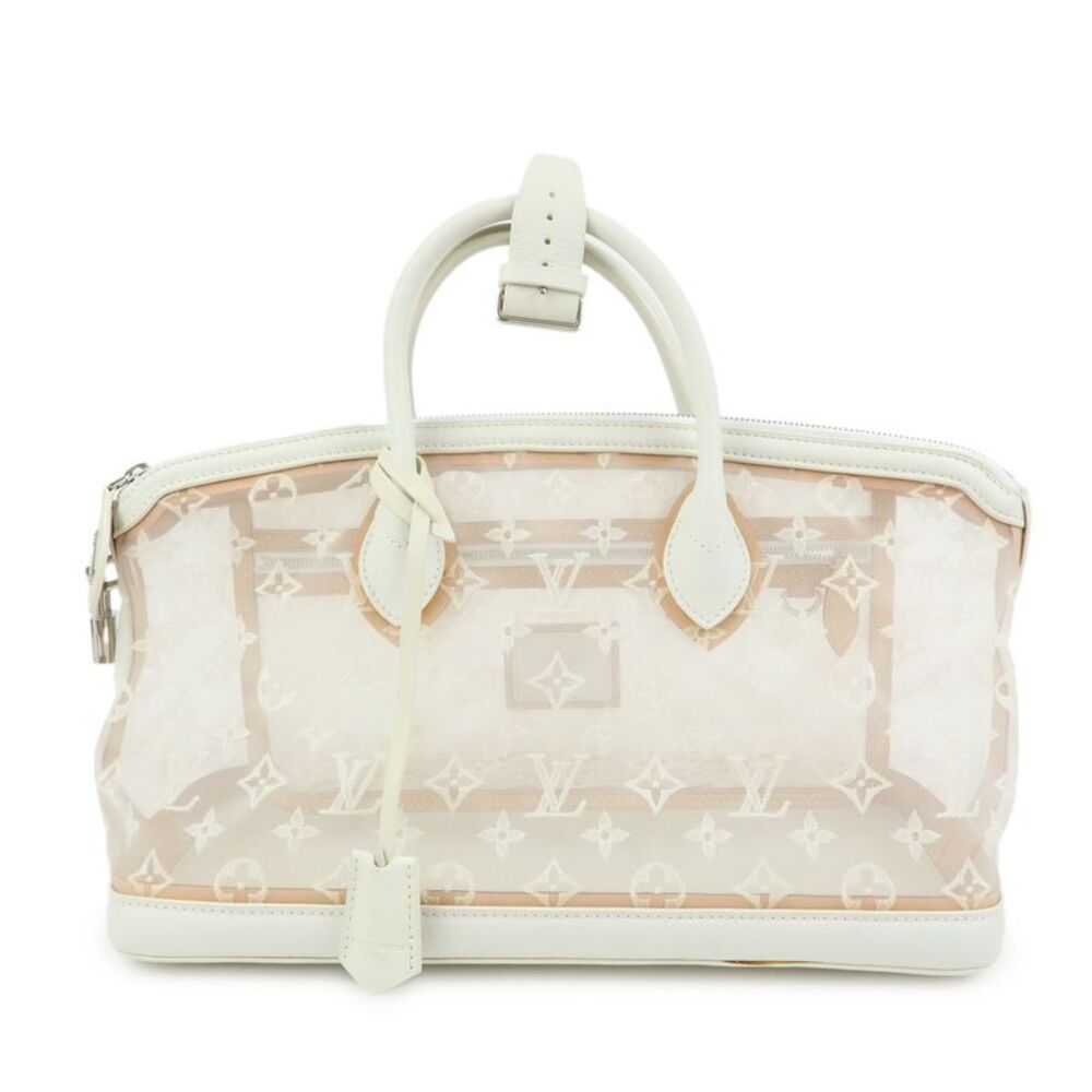 Louis Vuitton Transparence Lockit Mesh And Leather White Mesh Handbag